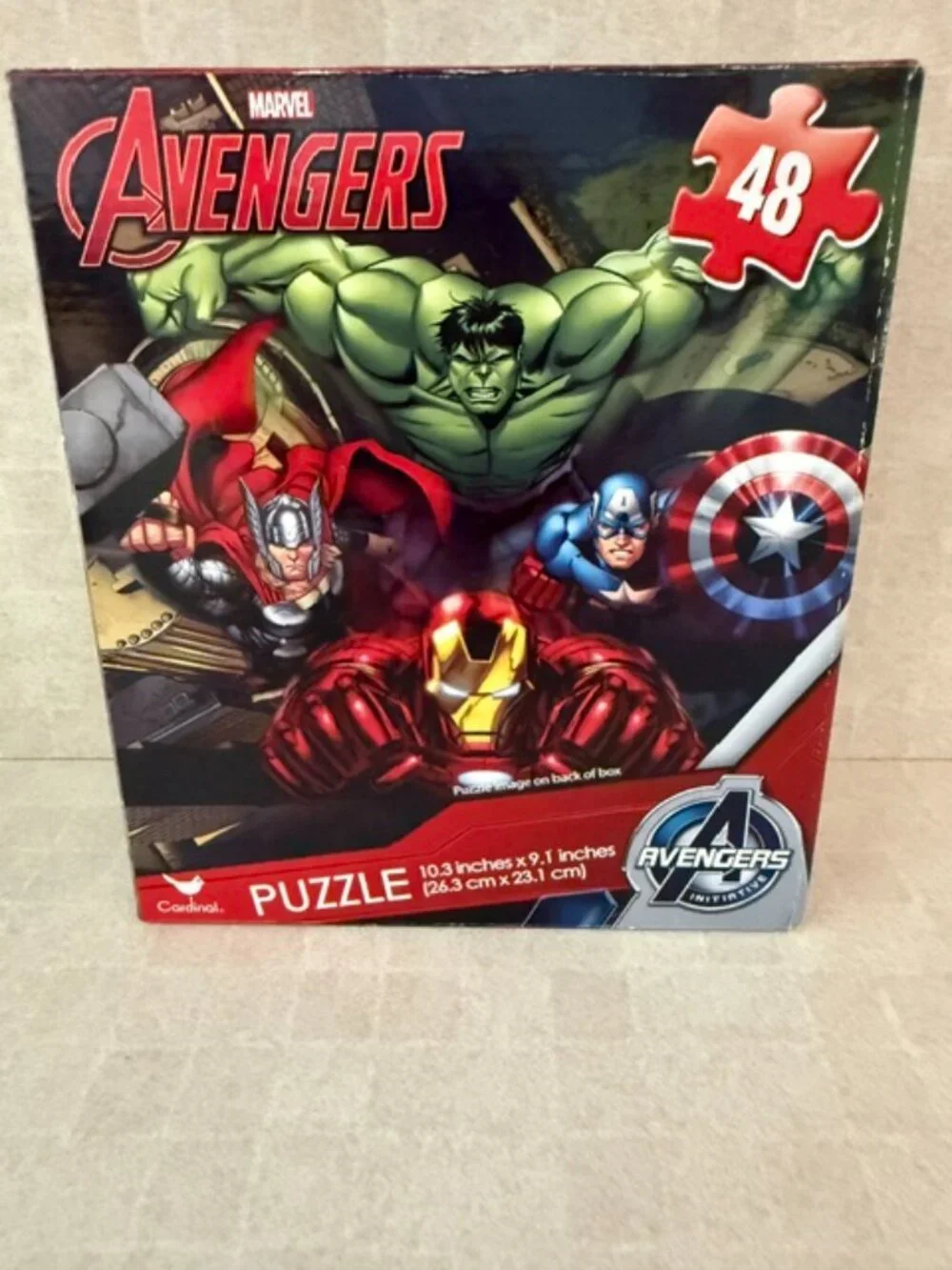 NEW MARVEL AVENGERS 48 PIECE PUZZLE BY CARDINAL 10.3”x 9.1”